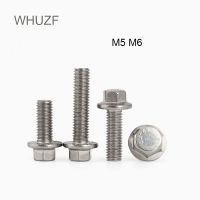 【cw】 WHUZF 10pcs M5 304 Metric Thread GB5787 Hexagon with Serrated Flange Cap Screw Washer