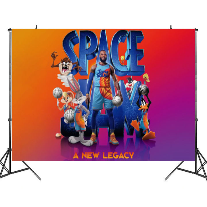 space-jam-cartoon-theme-kid-birthday-party-supplies-decoration-background-baby-shower-decor-customizable-backdrop-photography