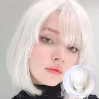 LUPU Synthetic Wig Pink Red Black Blue Purple Blonde White Wig Female Short Bob Halloween Christmas Party Cosplay Wigs For Women [ Hot sell ] ea1voy