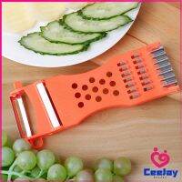 CeeJay มีดปอกผลไม้ 5in1 พร้อมส่ง ที่ขูดมะละกอ แบบหนา veggie chopper สปอตสินค้า