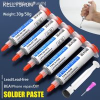 ♛ 30g/50g New Type Low Temperature Lead-free Syringe smd Solder Paste Flux For Soldering Led Sn42Bi58 SMD Repair Welding paste