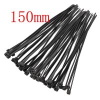 Self-locking Plastic Nylon Cable Tie Black 15CM Wire Ties Fastening Ring Fastening Cables Zip Tie for Home Office Indoor Outdoor Cable Management