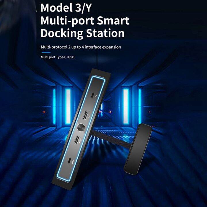 auto-switch-led-light-usb-hub-for-2021-2022-2023-tesla-model-y-3-docking-stations-center-console-smart-sensor