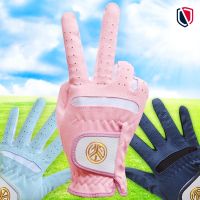 Golf Gloves Womens Sunscreen Breathable Microfiber Cloth Washable GOLF Ball Ladies Hands Pink Womens Gloves