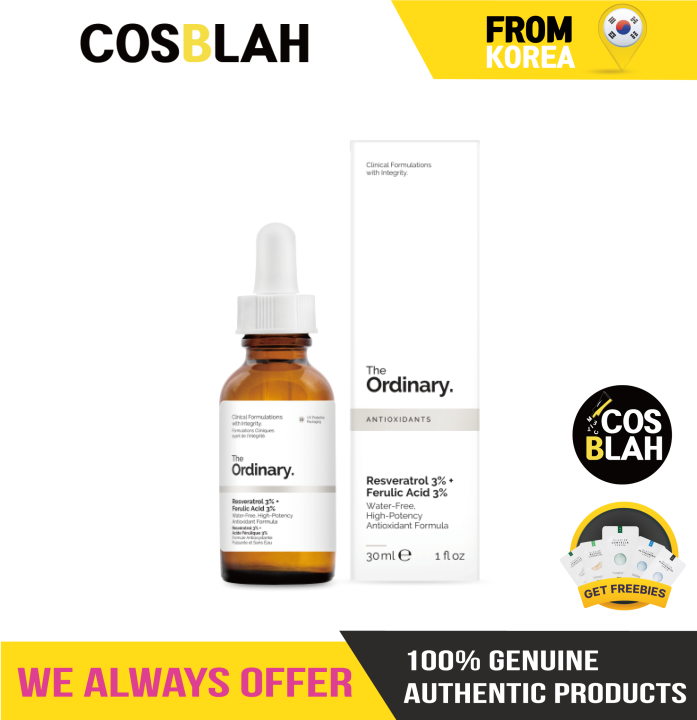 [THE ORDINARY] Resveratrol 3 + Ferulic Acid 3 30ml Lazada