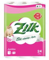 ZILK กระดาษชำระ ZILK JUMBO แพ็ค24 TOILET TISSUE ZILK JUMBO PACK 24 กระดาษทิชชู่ อุปกรณ์ทำความสะอาด ของใช้ภายในบ้าน