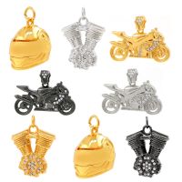 【CW】Sports style racing car necklace hip hop antique silver plated exquisite motorcycle racing helmet necklace pendant