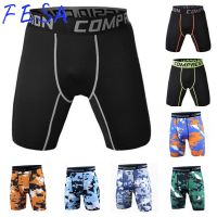 Jogging Men กางเกงขาสั้นกางเกงการบีบอัดกีฬา Quick Dry Seluar Pendek แน่น Lelaki Running Gym Elastic Short Leggings