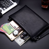 TopFight Mens Real Leather Business Style Handbag Clutch Bags Zipper Open Mens Long Wallet Luxury Multi-function Large Wallets