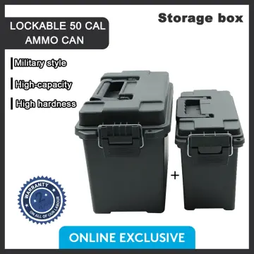 2PCS Plastic Ammo Box Military Storage Ammo Can Lightweight High