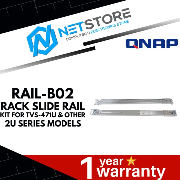 QNAP RAILB02 RACK SLIDE RAIL KIT FOR TVS471U & OTHER 2U SERIES MODELS
