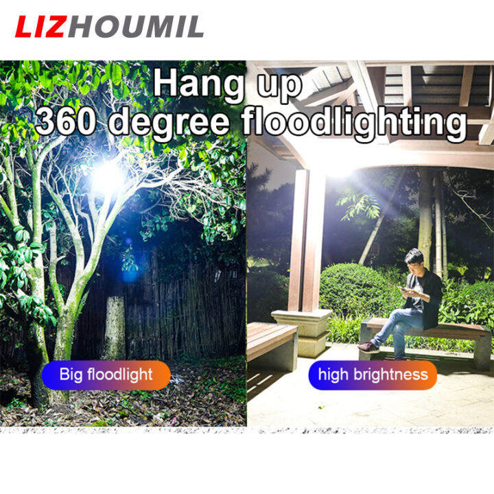 lizhoumil-โคมไฟตั้งแคมป์พลังงานแสงอาทิตย์พกพาได้3โหมดชาร์จไฟได้-usb-ไฟประหยัดพลังงานไฟเต็นท์กลางแจ้ง