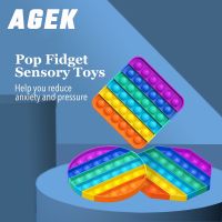 Pop It Push Bubble Pop Fidget Sensory Toys Autism Special Needs Stress Relief Silicone Pressure Relieving Pop It Toys