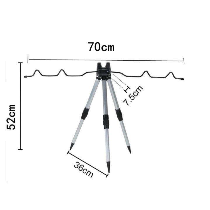 ผู้ถือ5แท่งขาตั้งอเนกประสงค์ขาตั้งกล้องส่องทางไกลเสาเบ็ดตกปลา-dudukan-joran-pb-อุปกรณ์เสริมตกปลา