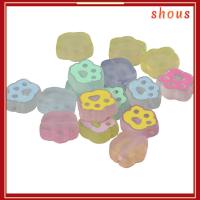 SHOUS 36Pcs สีผสมกัน ลูกปัดพิมพ์อุ้งเท้า อะคริลิค รอยเท้าแมวรอยเท้า ลูกปัดอะคริลิค Kawaii Bear Cat Dog PAW ลูกปัด ลูกปัดเคลือบอีนาเมล การทำหัตถกรรมเครื่องประดับ DIY