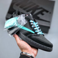 (in stock)  Travis Scott x Air  1 Low OG  SP"Black/Phantom"  Hot hip hop artist Travis Scott  Mens sports basketball shoes  Womens casual board shoes TS and Darth Vader DM7866 001