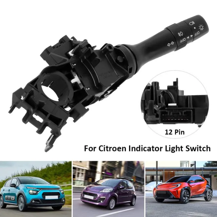 Willkey Turn signal switch Indicator Fog Light Switch Stalk for Peugeot