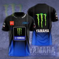 （Can Customizable）Monster Energy Yamaha 3D T-shirt Summer Short Sleeve Fashion Sports Mens Tee Shirt for Girls（Adult and Childrens Sizes）