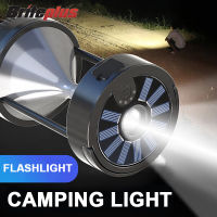 Solar LED Power Camping Light Portable USB Charging Camping Lamp Outdoor Waterproof Magnet Lantern 4 Modes Powerful Flashlight