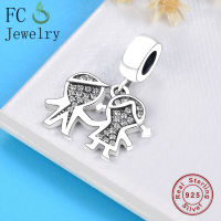 FC Jewelry Fit Original Pandora Charm Bracelet Authentic 925 Silver Little Boy Girl Son Daughter Bead Pendant For Women Berloque