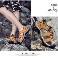 ☆ Lowest Price Guarantee 38-47 Cowhide Beach Sandals Outdoor Sandals Cowhide Hiking Sandals Slippers Men