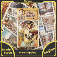 Mucha Tarotการ์ดเกม78ไพ่ทาโรต์สำหรับครอบครัวเกมปาร์ตี้