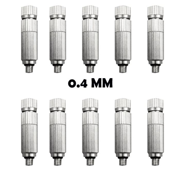 10ชิ้นพ่นละอองน้ำแรงดันสูงหัวฉีดไอน้ำสวนสเปรย์น้ำแร่หัวฉีดสำหรับความชื้น0-1mm-0-6mm