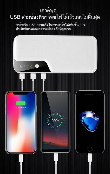 พาวเวอร์แบงค์-แบตสำรอง-powerbank-20000mah-wireless-usb-type-c-fast-charger-ชาร์จเร็ว-ชาร์จได้หลายครั้ง-มาตรฐานมอก