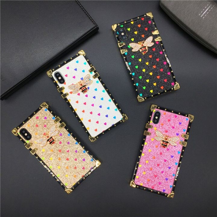 Fashion Square Leather Phone Case For Google Pixel 7 6 Pro 6A Luxury  Geometric cover