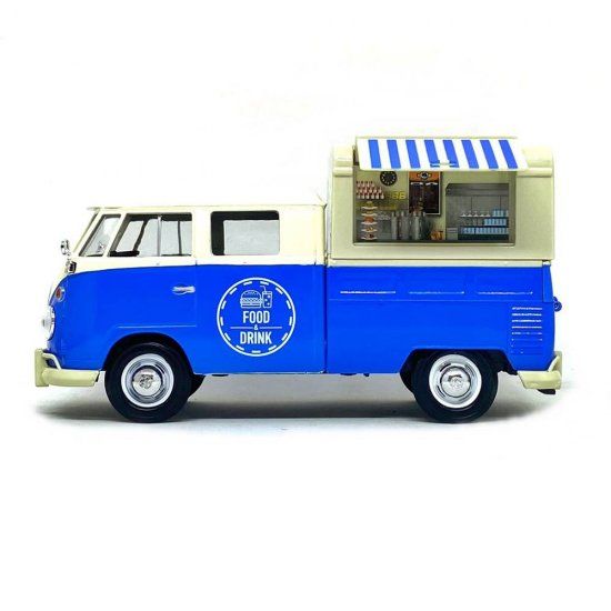 โมเดลรถคลาสสิค-motor-max-no-79576-volkswagen-van-type-2-t1-food-truck-1962-รถจำลอง-รถขายอาหาร-scale-1-24-จำลองเหมือนจริง-ผลิตจากโลหะผสม