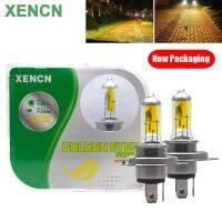 H4 XENCN ไฟหน้ารถยนต์ฮาโลเจน P43t 12V 60/55W 2300K ไฟสีเหลืองพิเศษอัตโนมัติหลอดไฟดั้งเดิม8411GDE S02 2ชิ้น