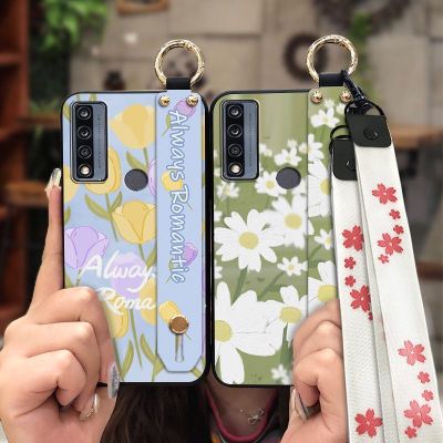 New Arrival sunflower Phone Case For TCL 4X 5G/T601DL protective cute Lanyard Soft Back Cover Anti-dust Original ring