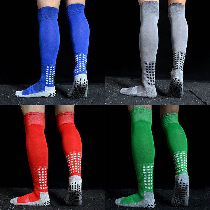 guliang630976-new-mens-non-slip-soccer-socks-breathable-knee-ผ้าขนหนูสูงด้านล่างขี่จักรยานเดินป่ากีฬาการฝึกอบรมถุงเท้าฟุตบอลยาว