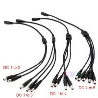 ♗ 10pcs 1 DC Female To 2/3/4/5 Male plug Power Cord adapter Connector DC Switch CCTV Security Camera Cable Splitter for LED Strip