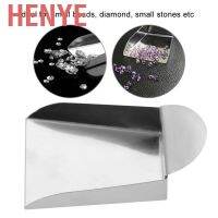 Henye Hot Jewelry Shovel for Pearls Gemstones Diamond Beads Scoop Steel Tools With Plate Handle jewe