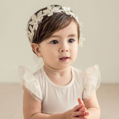 Baby Girls White Flower Headband Kids Toddler Lovely Lace Hair Band Accessories