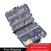 [มาถึงภายใน 3 วัน]162pcs Fishing Accessories Kit Hooks Swivels Fishing Sinker Tackle Box[คืนสินค้าได้ภายใน 7 วัน]