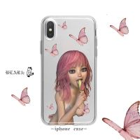 Butterfly punk 12 mini applicable iPhone13 apple x is a beautiful girl following from 11 pro/Max transparent xsmax lovely 14 silicone soft 8 7 p plus her red xr ins Japanese personality