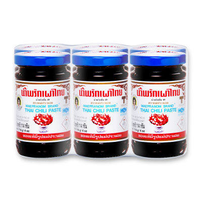 สินค้ามาใหม่! แม่ประนอม น้ำพริกเผาไทย 114 กรัม x 6 ขวด Maepranom Chili Paste 144g x 6 Bottles ล็อตใหม่มาล่าสุด สินค้าสด มีเก็บเงินปลายทาง