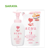 เซ็ตโฟมครีมนวดผม อะราอุ. (ขวด+ถุงเติม) : arau. Foam Hair Conditioner Set (Bottle+Refill)