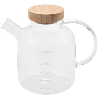 650Ml Olive Oil Dispenser Bottle Horn Mouth Oil Pot Condiment Oil Glass Bottle Anti-Leak Oil Bottle Vinegar Soy Sauce Bottle Small Vinegar Bottle