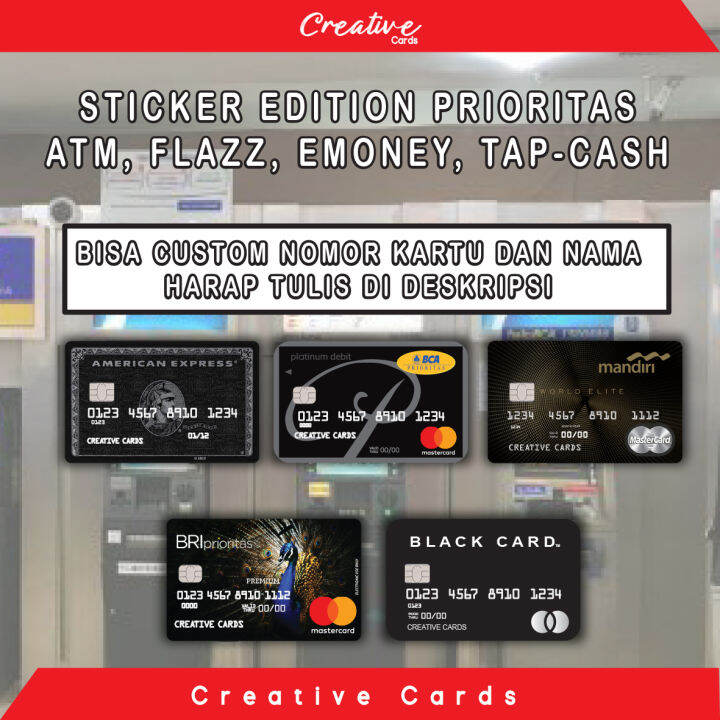 Stiker Sticker Kartu Atm Skin Card FAKE PRIORITAS (AMERICAN EXPRESS