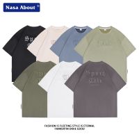 NASA ร่วมเสื้อยืดหนังกลับผู้ชายฤดูร้อนบวกไขมันและน้ำคนอ้วนหลวมเสื้อยืดคอกลมขนาดใหญ่