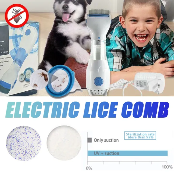 Electric Lice Remover Capture Filters Natural Lice Comb-Head Vacuum ...