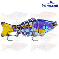 FLYSAND 10ซม.15.5G 6 # Swimbait Lure Multi Jointed Fish Wole เหยื่อตกปลาเหมือนจริง6 Segment Swimbait Crankbait Fishing Tackle