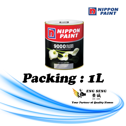 1L NIPPON PAINT Gloss Finish 9000 Lazada