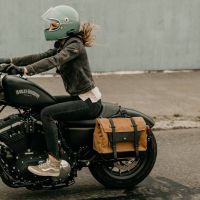 【hot】 Motorcycle Luggage Side for R NineT Waxed Canvas Helmet Wearable