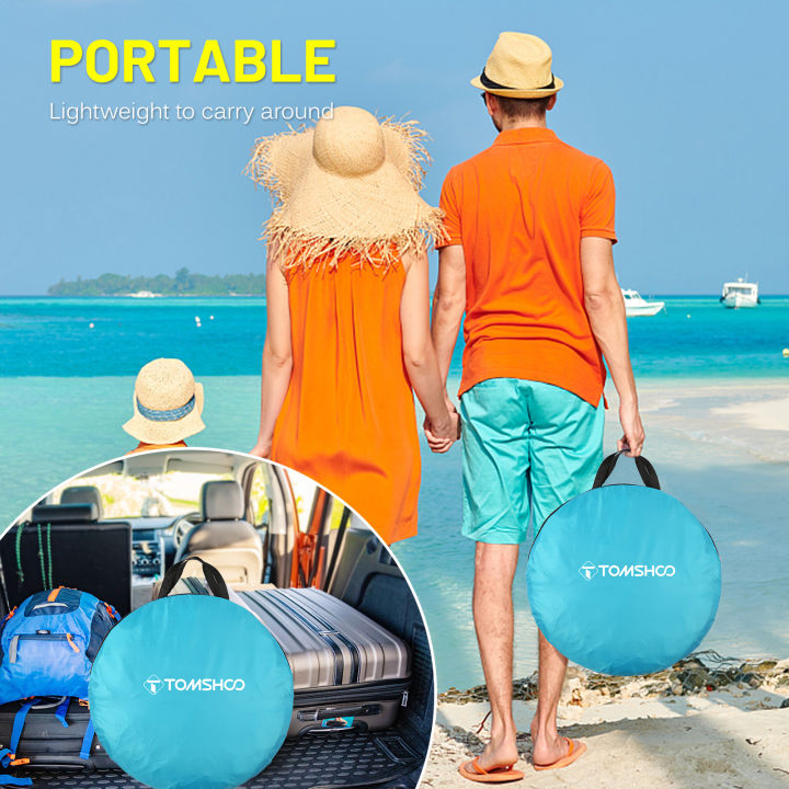 tomshoo-อัตโนมัติทันที-pop-up-เต็นท์ชายหาดที่มีน้ำหนักเบากลางแจ้งชายหาด-shade-sun-shelter-เต็นท์หลังคา-cabana-กับพกถุง