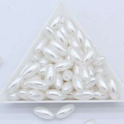 Ivory/White 4x8mm 6x12mm 100pcs Oval Pearl Imitation ABS Beads For Jewelry Making Arts Crafts Apparel Sewing Garment Beads DIY