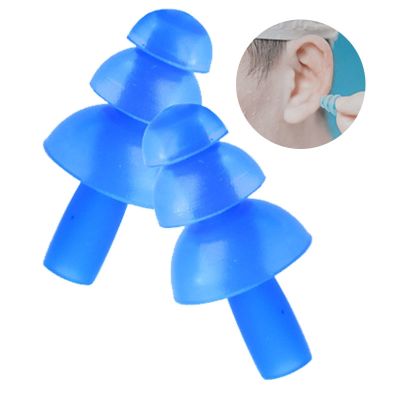 2Pcs Ear Plugs Sound insulation Waterproof Silicone Ear Protection Earplugs Anti-noise Sleeping Plug For Travel Noise Reduction
